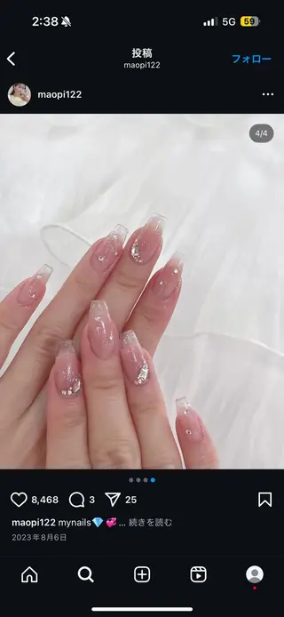 ネイル ☁️Yun nail Rin☁️のネイルデザイン