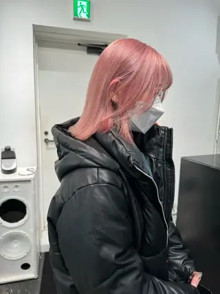 ミディアム カラー ヘアアレンジ 艶ハイトーン/ヘア アレンジAYAKAのヘアスタイル