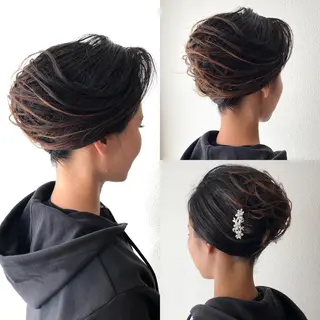 ヘアアレンジ ツノガイ エリのヘアスタイル