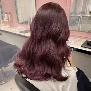 ロング カラー メンズ 💗愛され暖色💗 ピンク/レッド💗のヘアスタイル