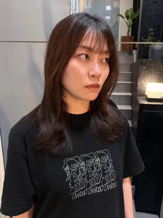 ミディアム 渡辺奎斗/ ボブ レイヤーカットのヘアスタイル