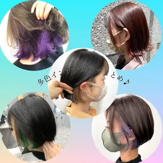 ショート カラー ヘアアレンジ 美髪矯正・レイヤー 倉友哉のヘアスタイル