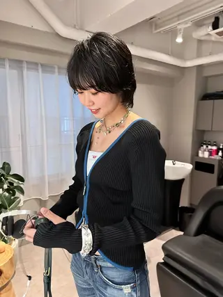 ショート レイヤーカット 古川洋之のヘアスタイル