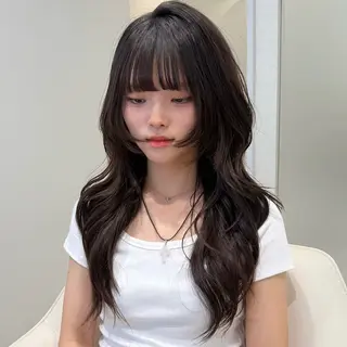 ロング 韓国𝐻𝑎𝑖𝑟 🇰🇷🖤ハラのヘアスタイル