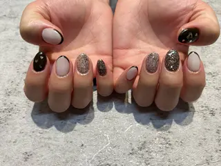 ネイル mellow:ｸﾙﾐ ﹡˖˟༝🎀˖˟ ༝のネイルデザイン