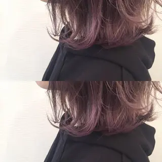 ミディアム カラー 池田 真由美のヘアスタイル