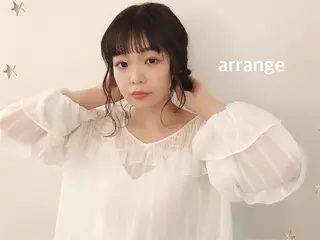ミディアム ヘアアレンジ 市川 千夏のヘアスタイル