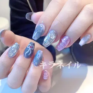 ネイル 🍑長さだし ワンホン💅モモコのネイルデザイン