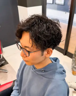 パーマ メンズ レディースモデル募集 無料/田中海斗のヘアスタイル