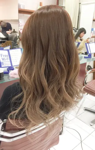 ミディアム カラー モテ髪透明感❤️ デイズヘアカラーのヘアスタイル