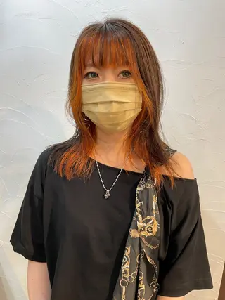 セミロング カラー 高橋 愛美のヘアスタイル