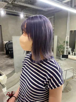 ミディアム カラー 前橋 姫奈のヘアスタイル