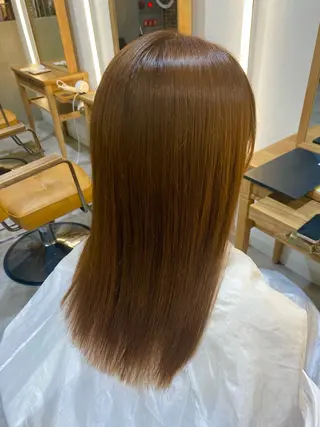 ロング ベージュ/オリーブ/ miyabiのヘアスタイル