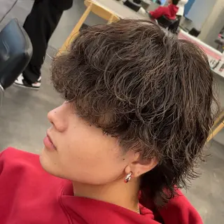 セミロング パーマ ヘアアレンジ メンズ fifth 石川 凪のヘアスタイル