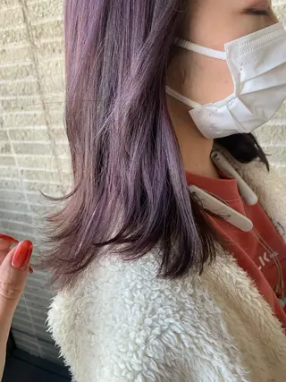 ミディアム カラー パーマ ヘアアレンジ 加藤 綾華のヘアスタイル