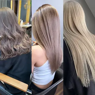 セミロング カラー ヘアアレンジ 髪質改善/レイヤー 縮毛矯正/ケラチン耀のヘアスタイル