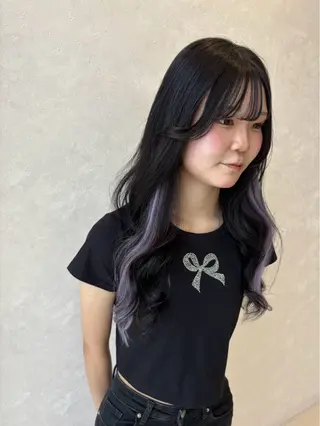 ロング カラー 福冨 由梛のヘアスタイル