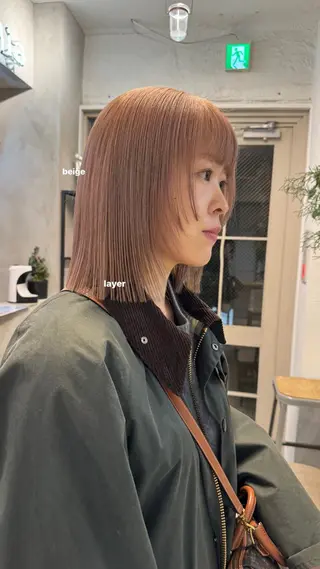 セミロング カラー Lomalia 🤍🫧/makoのヘアスタイル