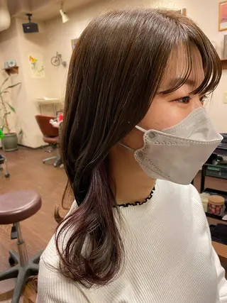 セミロング カラー liL  hair サトウリョウタのヘアスタイル