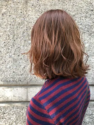 セミロング カラー ヘアアレンジ メンズ キッズ ネイル マツエク・マツパ 透明感カラー🤎 ゆりのヘアスタイル