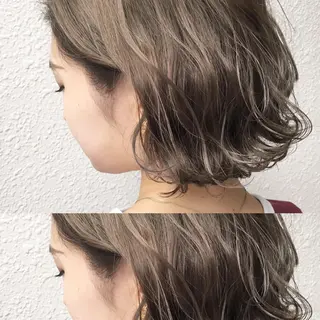 ミディアム カラー 【美髪矯正】【スト カール】小野村翔太のヘアスタイル