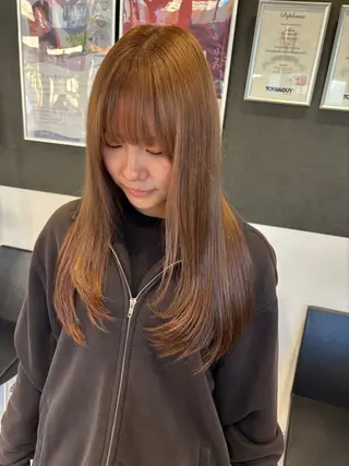 ロング カラー ブリーチ/ヘアケア/ 艶髪/イギチハルのヘアスタイル