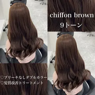 カラー 🤍ブリーチなし ブラウンhimi🤍のヘアスタイル