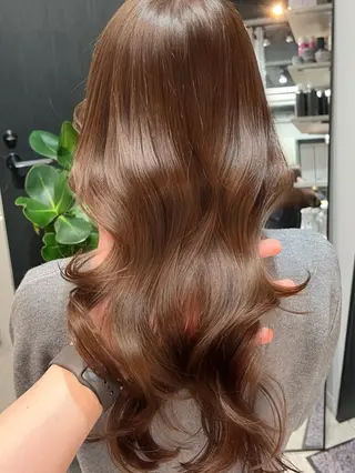 ミディアム 恵比寿韓国レイヤー× 艶透明感カラー大場のヘアスタイル