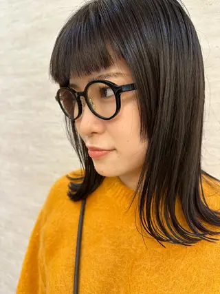 ミディアム カラー newi まーぼーのヘアスタイル