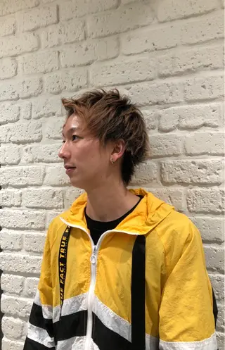 ショート カラー パーマ メンズ 山田 博仁のヘアスタイル