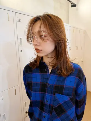 ミディアム カラー ❤️アヤカ Wカラー ボブ レイヤー❤️のヘアスタイル
