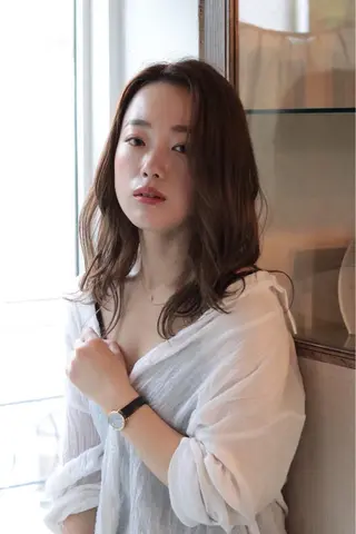 ミディアム カラー 眠れるヘッドスパ✨ chacoのヘアスタイル