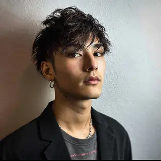 メンズ 柏/シャドウパーマ/ ナチュラル/颯寿のヘアスタイル