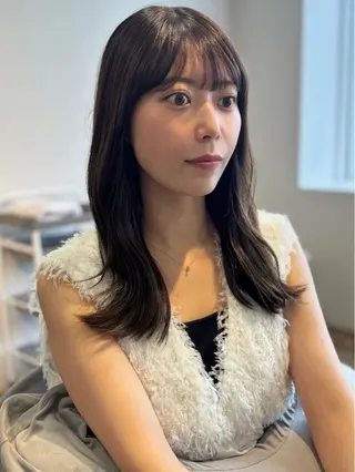 セミロング 札幌美容室♡西塔 瑠音🎀のヘアスタイル