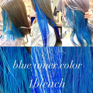 セミロング カラー ヘアアレンジ ネイル 🌈インナーカラー ‘ショウマ’🌈のヘアスタイル