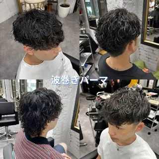 パーマ メンズ 笹江 瑞穂のヘアスタイル