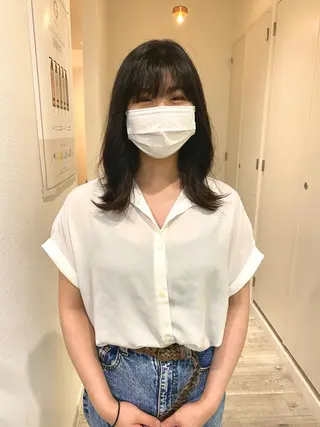 セミロング パーマ ショート& パーマ　坂本のヘアスタイル