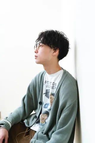 ミディアム パーマ メンズ メンズパーマ 赤司 泰樹のヘアスタイル