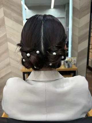 セミロング ヘアアレンジ SHANTi 飯塚 ヘアセット/髪質改善のヘアスタイル