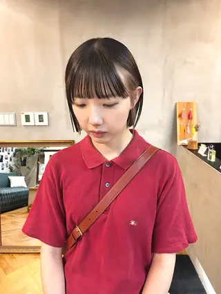 ショート カラー ヘアアレンジ ena/ブリーチなし 透明感・レイヤー🎀のヘアスタイル