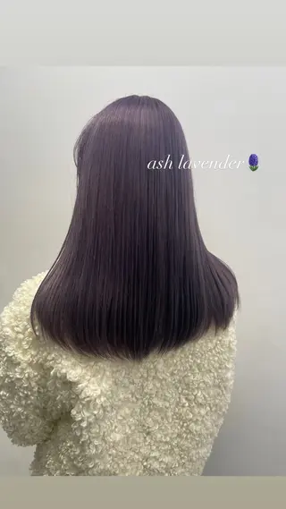 セミロング カラー 赤み消し×透明感 /🌙suwa🌙のヘアスタイル