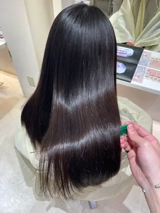 ロング 髪質改善・縮毛矯正 濱　泰賀のヘアスタイル
