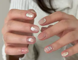 ネイル By moonネイル 🌷ワンホン/韓国風のネイルデザイン