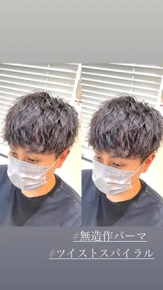 パーマ メンズ 梅田中崎町メンズ 美容師ユースケのヘアスタイル