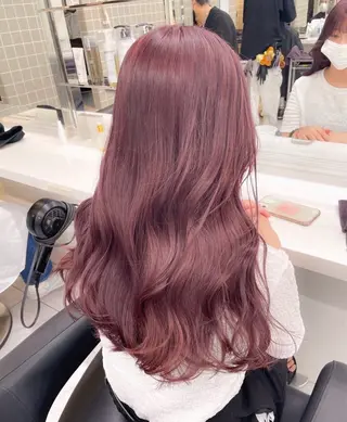 セミロング カラー ヘアアレンジ 🫧モテる💗ダメー ジレスハイトーン🫧のヘアスタイル