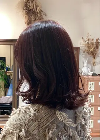 ミディアム カラー ヘアアレンジ 久野紗愛 【髪質改善　艶髪】のヘアスタイル