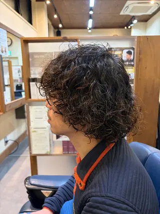 ミディアム パーマ 川合 泰世のヘアスタイル