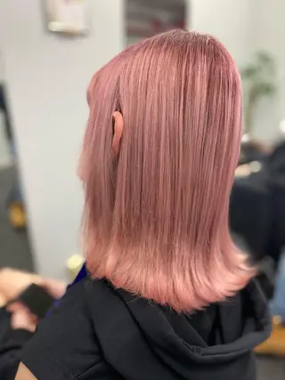 ミディアム カラー ヘアアレンジ メンズ ネイル マツエク・マツパ 🧡可愛い色落ち🧡 ハイトーン特化🧡のヘアスタイル