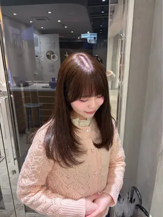 セミロング 透明感カラー🪽 ゆうかのヘアスタイル