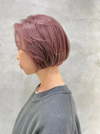 ショート カラー ヘアアレンジ 髪質改善【縮毛矯正】 北千住 田邉 澪のヘアスタイル